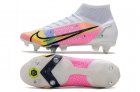 Nike Mercurial Superfly Dragonfly 8 Elite SG - White / Metallic Silver / Dark Raisin