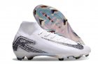 Nike Zoom Mercurial Superfly 10 High Top Elite FG Cleats - White/Black