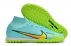 Nike Zoom Mercurial Superfly 9 Elite TF Turf - Ice Blue/Green/Volt
