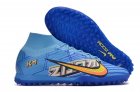 Nike Zoom Mercurial Superfly 9 Mbappe Elite TF Turf - Baltic Blue/White