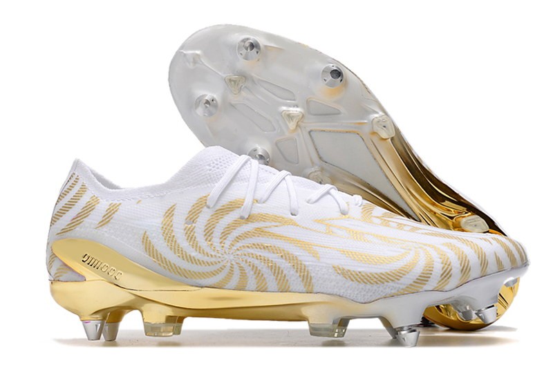Adidas X SpeedPortal .1 SG Metal Studs Ballon DOr - White/Gold Adidas X SpeedPortal .1 SG Metal Studs Ballon DOr - White/Gold