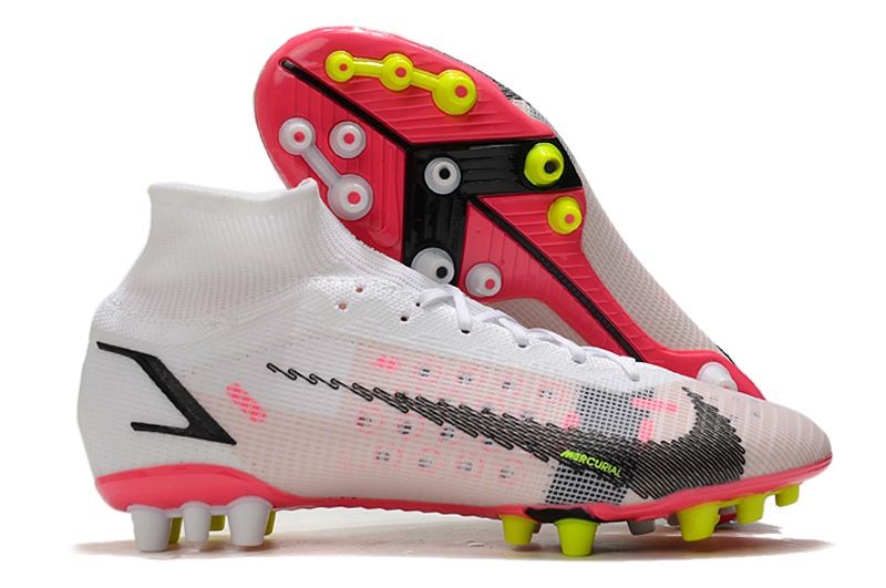 Nike Mercurial Superfly 8 Elite AG - White / Black / Bright Crimson / Pink Blast Nike Mercurial Superfly 8 Elite AG - White / Black / Bright Crimson / Pink Blast