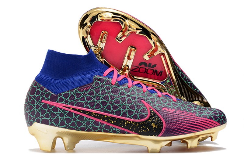 Nike Air Zoom Mercurial Superfly 9 Elite FG - Blue/Gold/Pink Nike Air Zoom Mercurial Superfly 9 Elite FG - Blue/Gold/Pink