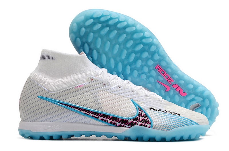 Nike Air Zoom Mercurial Superfly 9 Elite Turf Blast - White/Baltic Blue/Pink Blast Nike Air Zoom Mercurial Superfly 9 Elite Turf Blast - White/Baltic Blue/Pink Blast