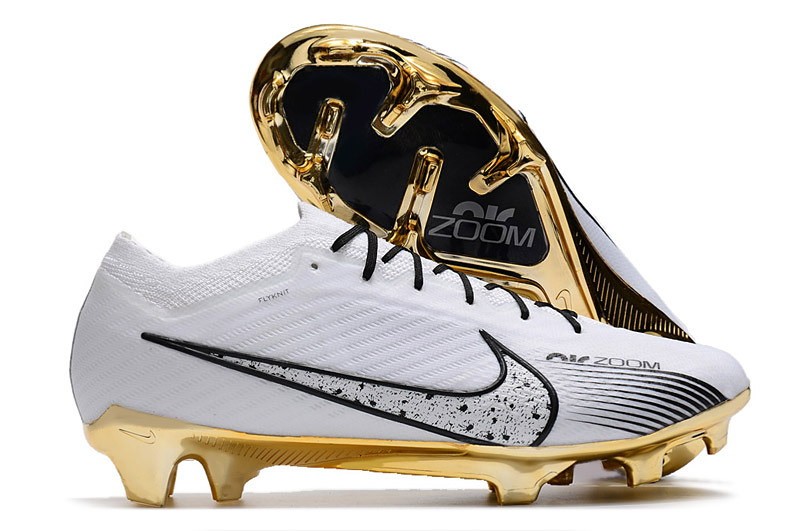 Nike Air Zoom Mercurial Vapor 15 Elite FG - White/Gold/Black Nike Air Zoom Mercurial Vapor 15 Elite FG - White/Gold/Black