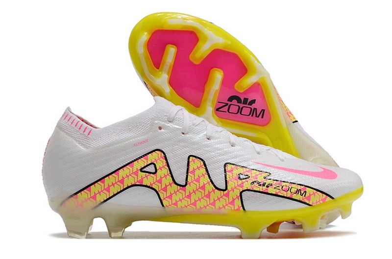 Nike Air Zoom Mercurial Vapor 15 Elite FG - White/Pink/Yellow Nike Air Zoom Mercurial Vapor 15 Elite FG - White/Pink/Yellow