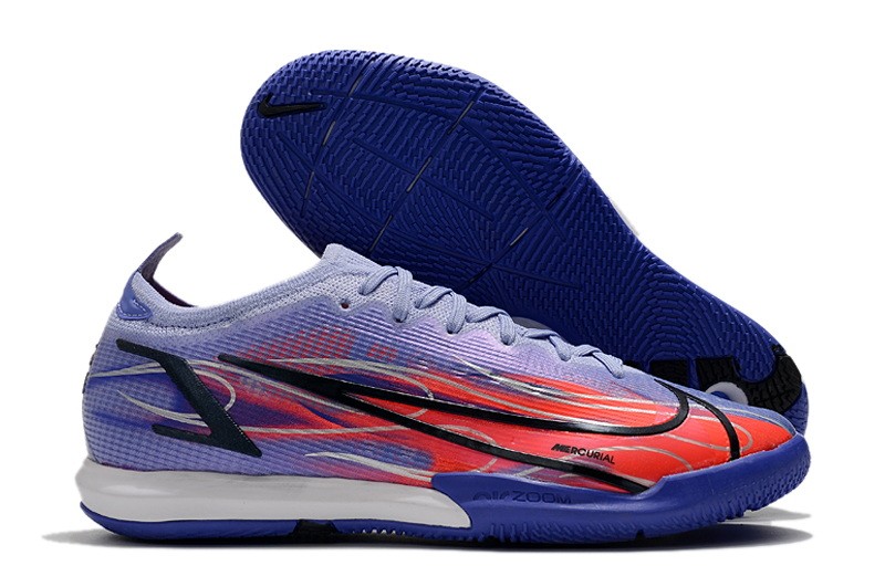 Nike Mercurial Vapor 14 Elite IC Kylian Mbappe KM Flames - Purple/Red/Silver Nike Mercurial Vapor 14 Elite IC Kylian Mbappe KM Flames - Purple/Red/Silver
