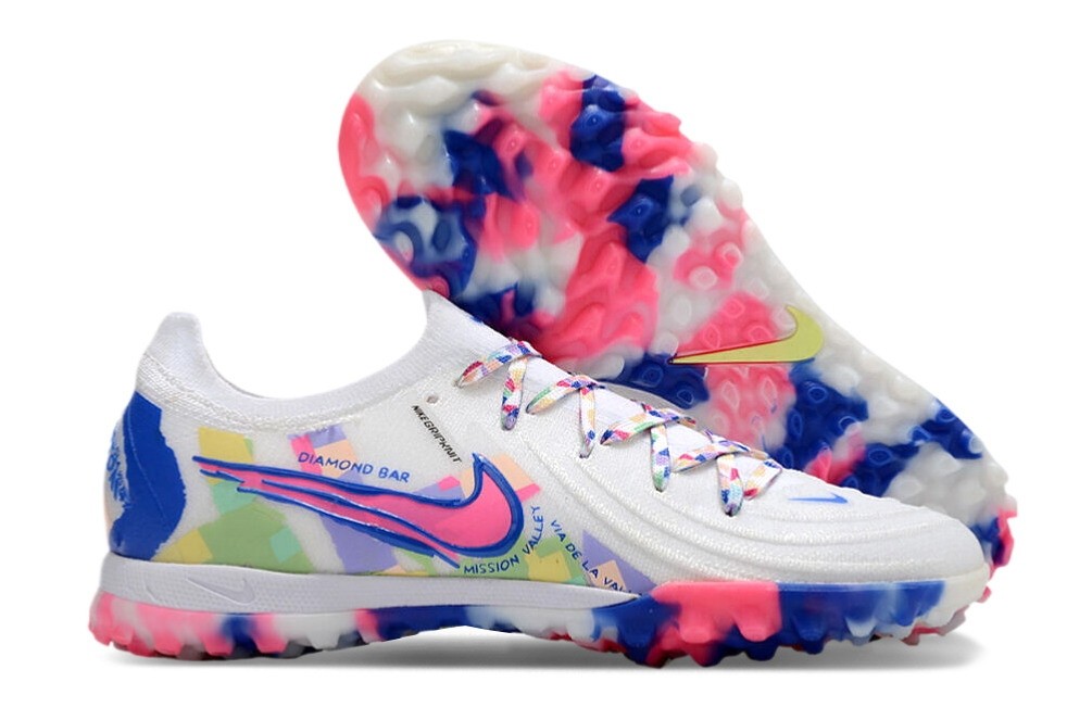 Nike Phantom GX 2 Elite Low Top TF So Cal Disruption - White/Racer Blue/Pink