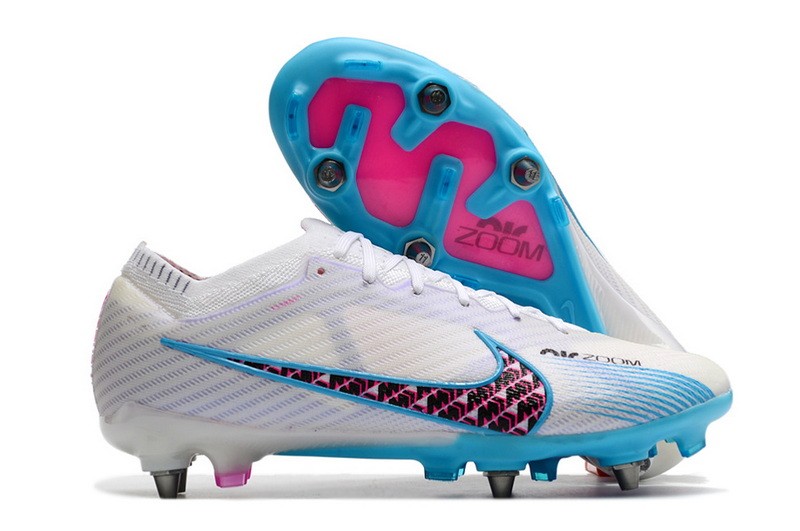 Nike Air Zoom Mercurial Vapor 15 Elite SG Removable Studs Blast - White/Baltic Blue/Pink Blast Nike Air Zoom Mercurial Vapor 15 Elite SG Removable Studs Blast - White/Baltic Blue/Pink Blast