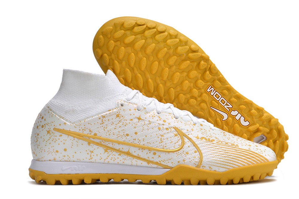 Nike Zoom Mercurial Superfly 9 By You Elite TF Turf - White/Gold