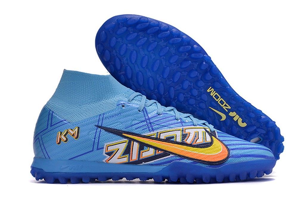 Nike Zoom Mercurial Superfly 9 Mbappe Elite TF Turf - Baltic Blue/White Nike Zoom Mercurial Superfly 9 Mbappe Elite TF Turf - Baltic Blue/White